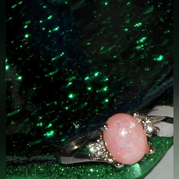 Opal Fashion Ring Silver Plated - Picture 9 of 13